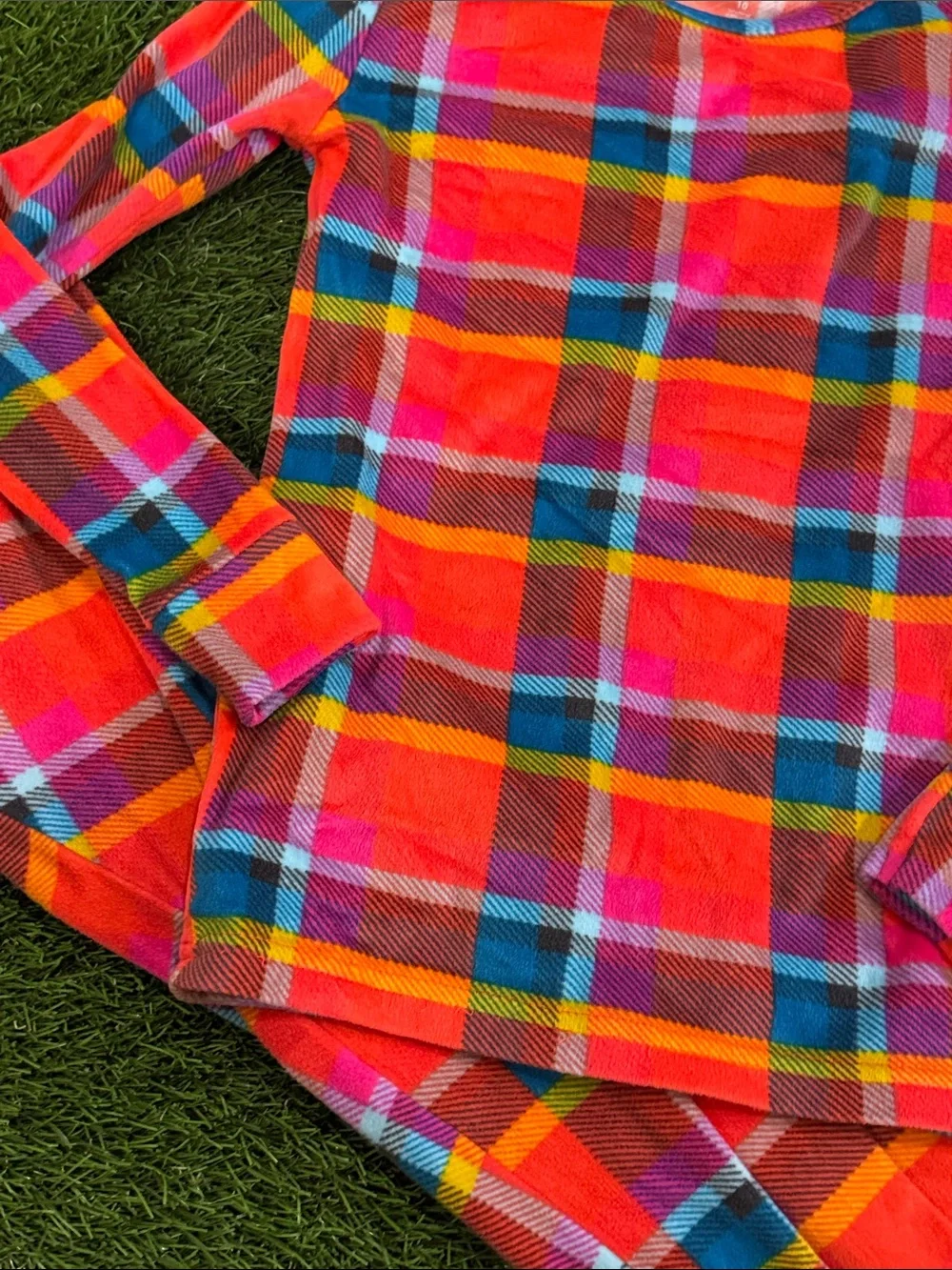 Cat & Jack Fleece Fitted Pajama Set - Plaid